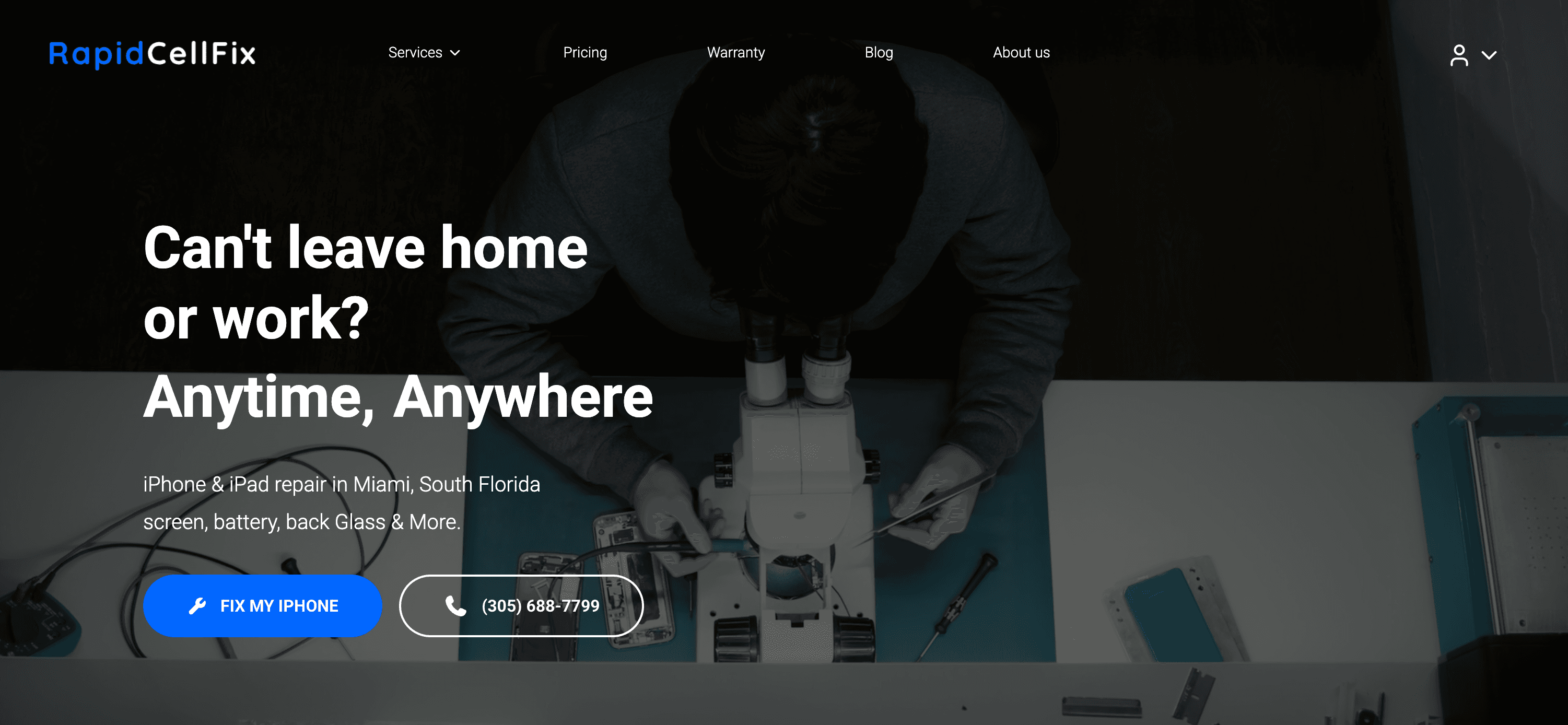 RapidCellFix homepage